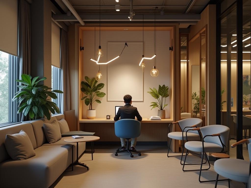 Remote Work Hotel Co-Working Space